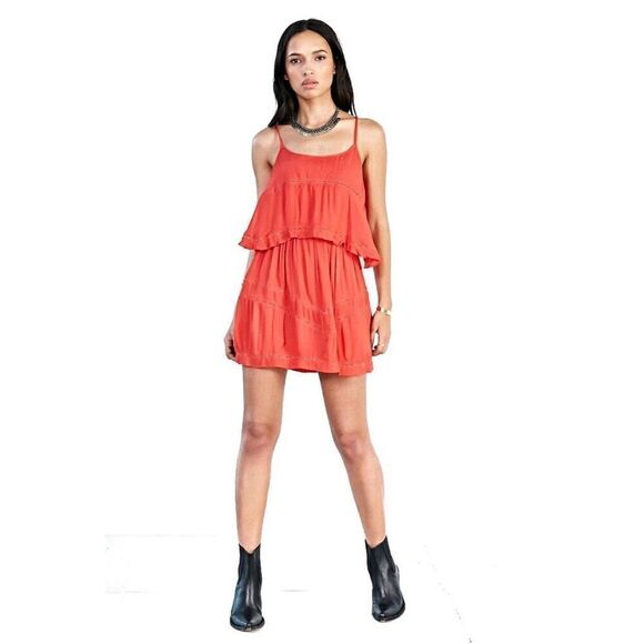 Lovers + Friends, Paradise Bay Dress in Coral Sleeveless Open Back Women’s Small - Picture 14 of 15